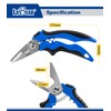 LABEAR- 7" Angled Electricians Shears, Multi-function Wire Cable Cutting Shears