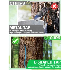 10 Set Maple Syrup Tapping Kit - Reusable 2 Ft Food Grade Tubing Drop Lines Extractor Tubes & Maple Tree Taps, Maple Syrup Sugaring Starter Kit for Birch Maple Syrup Collection