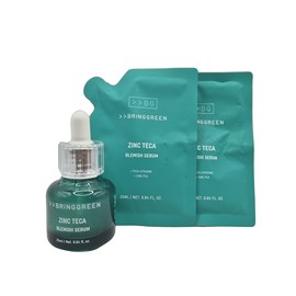 Bring Green Zinc Teca Blemish Serum 25ml + 25ml x 2 (1 refill) / 브링그린 징크 테카 블레미쉬 세럼 25ml + 25ml x 2개(리필) 1개