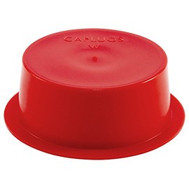 Caplugs 99394836 Plastic Tapered Cap and Plug with Wide Flange W-5, PE-LD, Cap OD 0.410" Plug ID 0.540", Red (Pack of 200)
