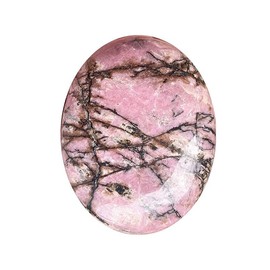 Rhodochrosite Palm Stone, Worry Stones, Natural Oval Worry Stone, Natural Stone for Balancing Reiki, Therapy, Meditation (Rodochrosite, 70-80g)