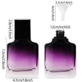 Beomeen Perfume Bottles Empty Glass Atomizer Sprayer, 3 Pack 30ml Refillable Travel Spray Bottle for Fragranc or Essential Oil, Portable Cologne Atomizers with Dispensing Kit for Handbag, Date