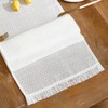 LUOYEHK Boho Table Runner with Fringe - 12x36 Inch Farmhouse