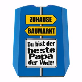 "Der Beste Papa der Welt" Parking Disc with Saying "Zuhause und im Baumarkt Bester Vater Original und ausgefallen [German Language]