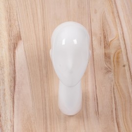 White Glossy Wall Mounted Mannequin Head Lightweight Fiberglass Wall Display for Wigs Glasses Earrings Space Saving Design Ideal for Salons Retail Shops Home Décor and Fashion Styling