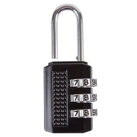 Blackspur - Zinc Alloy Combination Padlock - 3-Digit - Black