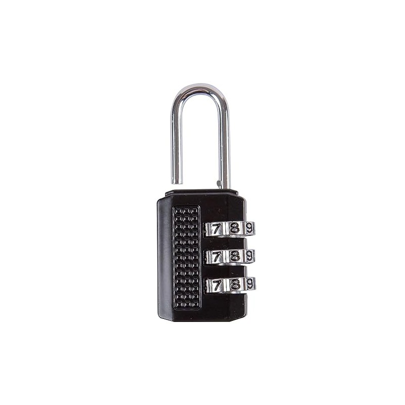 Blackspur - Zinc Alloy Combination Padlock - 3-Digit - Black