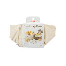 Avilia Elegant Bread Basket with Hazelnuts - 18 x 18 cm Beige Natural Cotton Ideal for Serving Hot and Fresh Bread on the Table