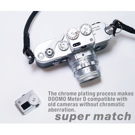DOOMO MADE Light Meter, Meter D，Shoe Mounted Meter for Vintage Cameras(Chrome), Black-paint, Chrome