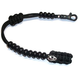 RedVex Ranger Style Cobra Pace Counter Beads Paracord/Survival 13" - Black with Metal Skull