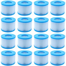DASARYA Type VI Filter for Coleman Saluspa Hot Tub Filters, Best Way Pools Accessories 6, Small Inflatable Lay-Z Spa Replacement Parts, 16 Pack