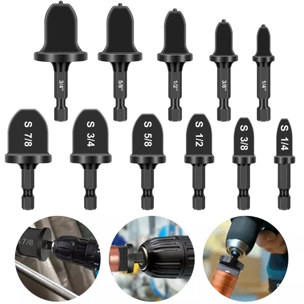 NSIoutlet 11pcs Swaging Drill Bit Tool Set Flare Pipe Expanders
