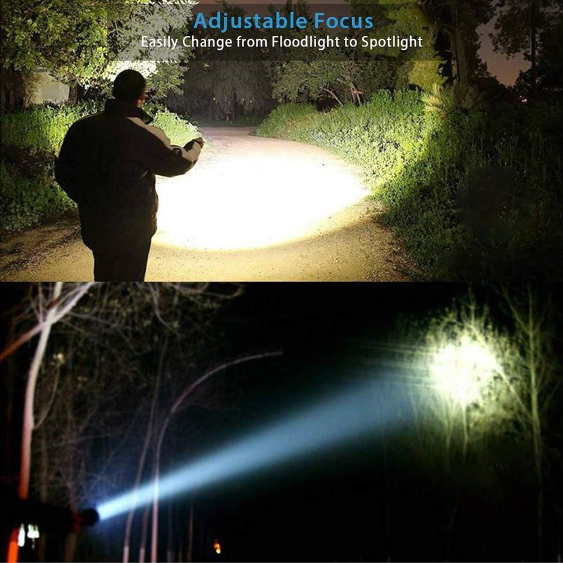 Hoxida Rechargeable Flashlight(Battery Included), Magnetic LED Flashlight with COB sidelight,