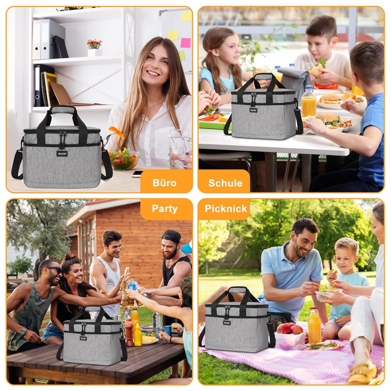 CALIYO Cool Bag, Lunch Bag, Foldable for Men and Women,