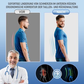 HLGO Back Support Belt with Support Struts + 3D Lumbar Pad, Back Brace Lumbar Belt for Women/Men, Comfortable, Breathable, Stable, Relieve Lower Back Pain at Work/Sports (L)