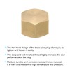 PATIKIL G1/4'' Female Thread Brass Hex Pipe Plug, Set of