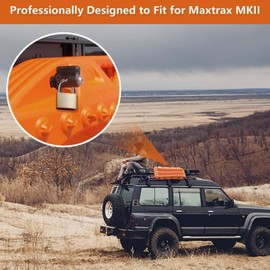 LICAEVEY 4Pcs Black Mounting Pin for MAXTRAX MKII Traction Board, Universal Recovery Board Mounting Kit with 360 Degree Rotation Knuckle