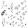 KALVICA 9-24pcs Conch Piercing CZ Helix Piercings Set Small Tragus