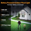 UME Battery Powered Motion Sensor Outdoor Lights 302 LED 1800LM,
