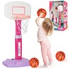 Toddler Basketball Hoop Indoor for Age 1-3, Adjustable Kids Basketball