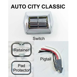 Auto City Classic 1955 1956 1957 Chevy Power Window Switch Buick Cad Olds Pont 2 Button Orig GM