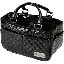 ZÜCA Tag-A-Long Tote Bag – Quilted with Spacious Interior, Fits Rolling Case - Structured Travel Purse - Black