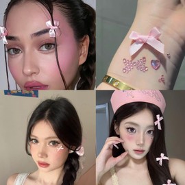 NOOEPC Face Gems Heart Rhinestones Self Adhesive Sticker Acrylic Heart Gems for Face Hair Body Bling Face Jewels Valentine's Day DIY Crafts Party Decoration