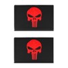 Pack of 2 Red Punish-er Skull Patch Airsoft Patch Military