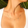 Erimberate Bohemian Hollow Leaf Necklace Choker Tiny Leaf Dangle Necklace