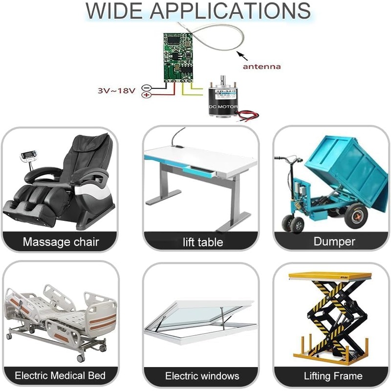 QIACHIP Wireless DC Motor Remote Control Switch DC 3 V