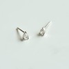 Vintage Pear Cut Stud CZ Earrings | Cubic Zirconia Solitaire