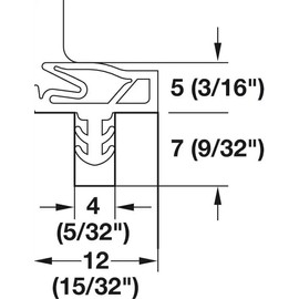 cyclingcolors Door Seal White Flexible Rubber 12 mm Room Doors Room Door Seal Anti-Stretch Thread Front Door Seal Door Stop Seal Window Seal Rubber Seal Length 2 m