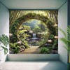 Sabrikas Let Your Creative Spirit Run Free Wall Tapestries, 3D Shower Curtain, Garden Murals