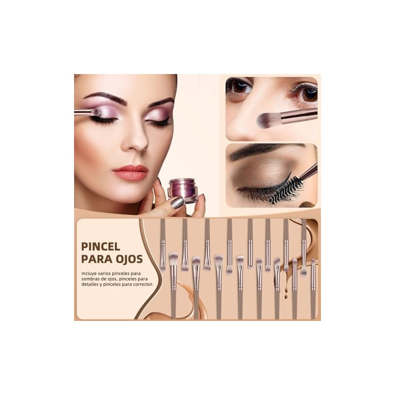 68 Pieza kit de brocha para maquillaje, set de maquillaje