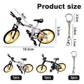 arrderly 2-Piece Bicycle Model, Mini Bicycle, Creative Simulation Model, Desktop Decoration Ornaments, Children's Bicycle Model Toy