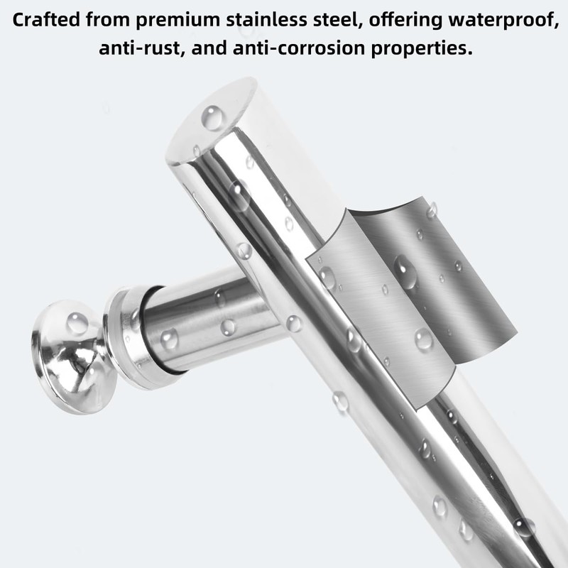 Suimlmta Shower Door Handle 145mm Hole to Hole Stainless Steel