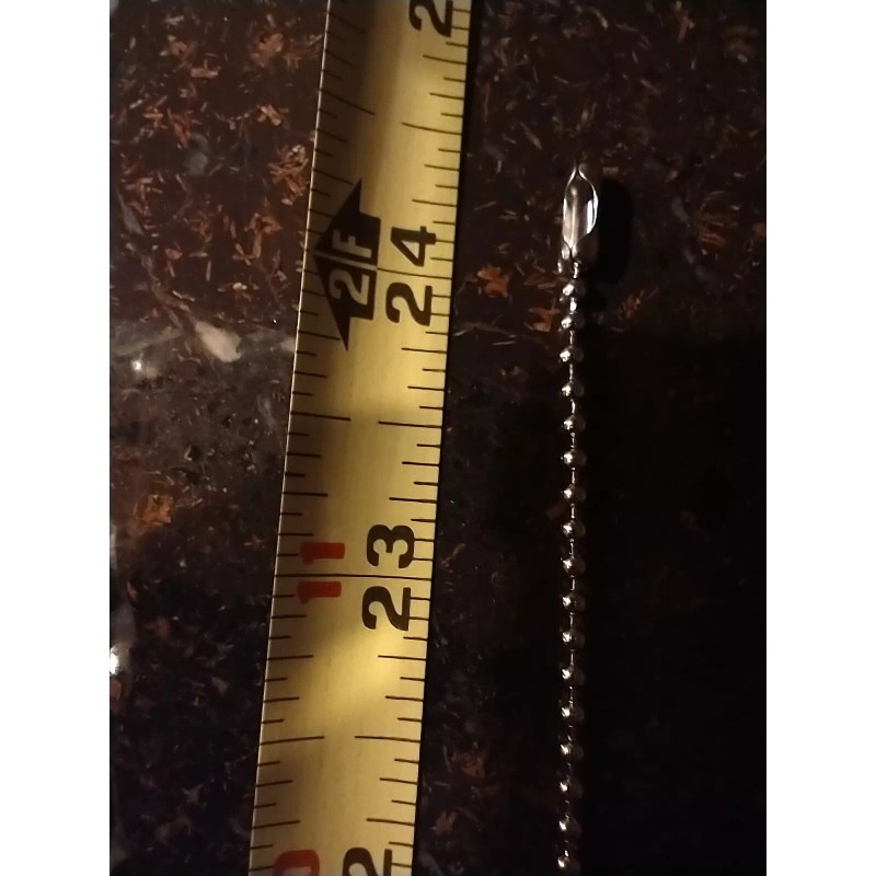 Silver Tone 24" Necklace Pull Chain