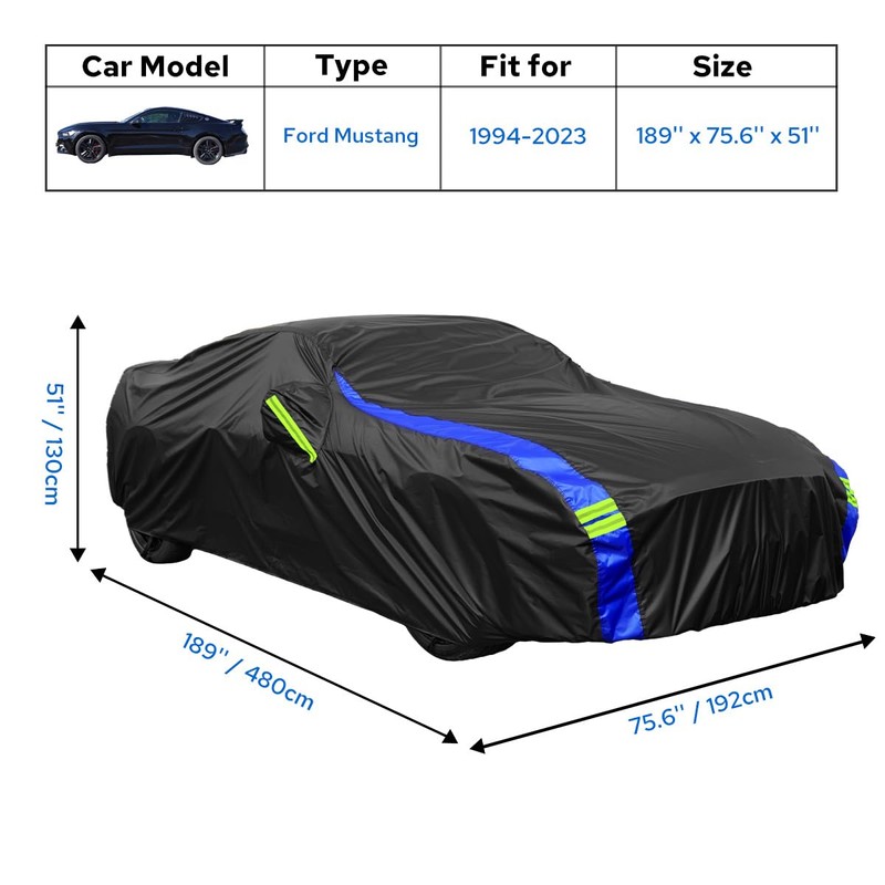 Avecrew for Ford Mustang Car Cover Waterproof All Weather for