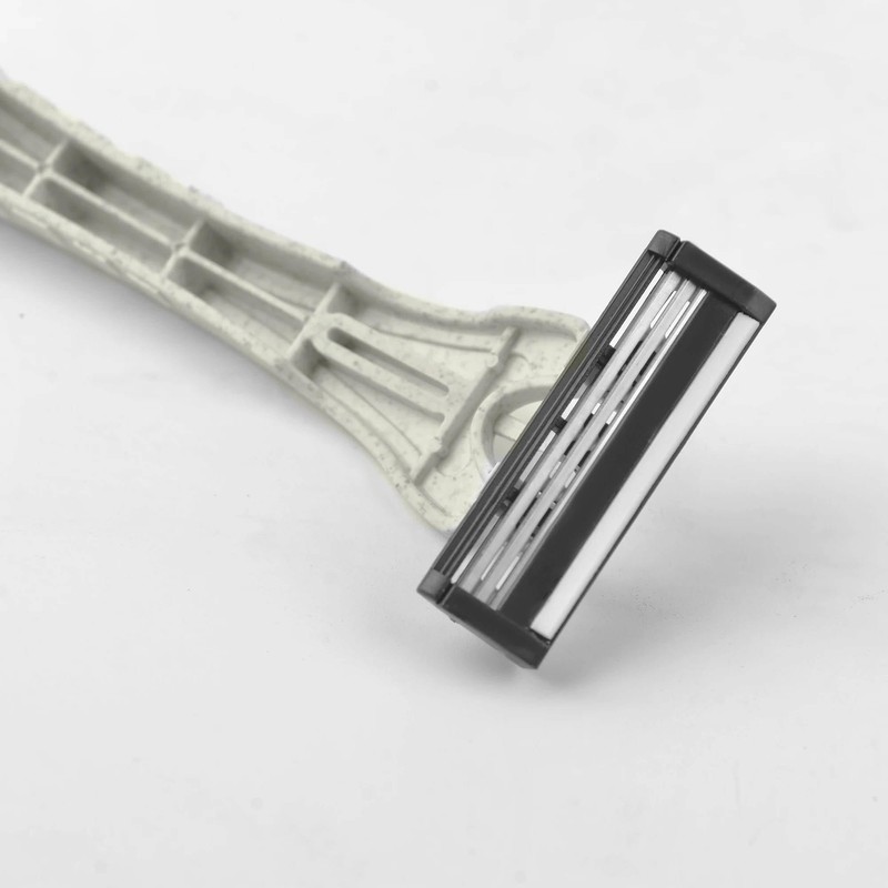 Disposable Razors Wheat Biodegradable Razors Triple Blade Eco Friendly 9
