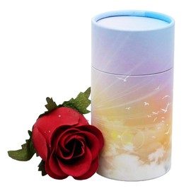 Biodegradable Paper Urn for Scattering Ashes, Scattering Tube for Human Ashes (Heavenly Sun, Mini 5.5")