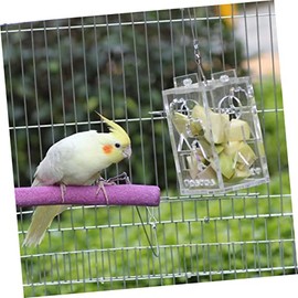 Ipetboom 2 Piezas De Juguetes Acrílicos para Alimentar Loros Jaula para Periquitos Comedero para Pájaros Caja De Comida Juguete Seguro para Loros.