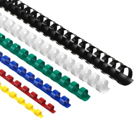 Yunsailing 150 Pack Plastic Binding Combs Plastic Binder Comb Ring 19 Ring Binding Spines Letter Size Spiral coils for Notebook Calendar(1/4 5/16 3/8 1/2 5/8 3/4 in,Multi Colors)