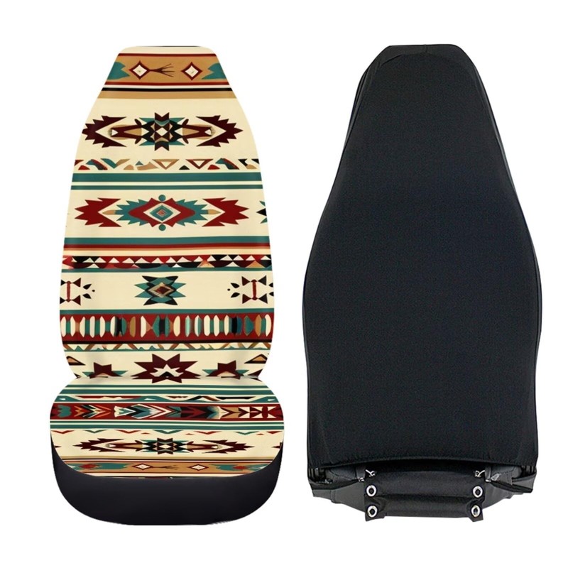 Howilath Ethnic Western Aztec Tribal Car Front Seat Cover 2