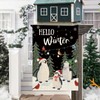 DLZDN Hello Winter Penguin Garden Flag 12×18 Inch Double Side