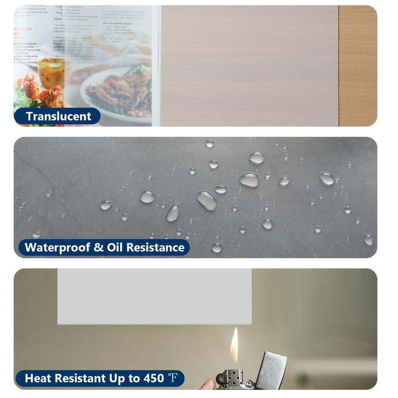 WochiTV Translucent Silicone Rubber Sheet, 12" Wide x 1/8" Thick