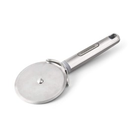 Farberware Professional Stainless Steel Soft Handle Comfort Grip Pizza Wheel for Cutting Pizza, Desserts and More, Dishwasher Safe, Hanging Hole for Easy Storage, 8.5-Inch, Gray