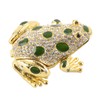 Rhinestone Frog Jewelry Box Painted Electroplated Frog Figurine Jewelry Boxes