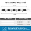 IMILLET 2 Pack Wall Mount Broom Holder Stainless Steel 5