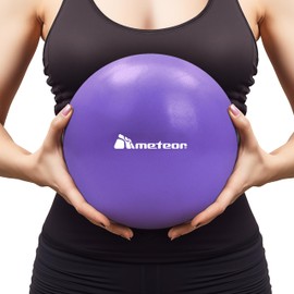 Meteor 25cm Mini Anti-Burst Pilates Ball – Small Exercise Ball for Yoga, Barre, Pilates & Core Strength, Mini Swiss Ball for Stability Training, Physical Therapy & Posture Correction