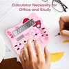 Women Calculators, Cute Desktop Calculator 12 Digit with Large LCD